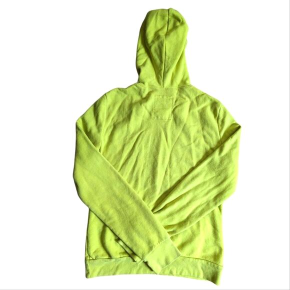 Aeropostale Y2K Lime Green Pullover Logo Soft Broken In Hoodie Sweatshirt - Picture 2 of 4